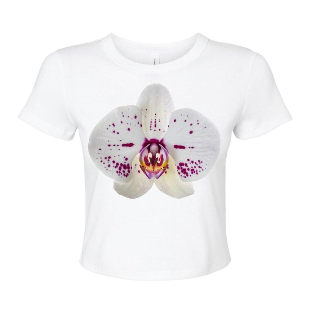 EN FLEURS JUMBO FLOWER BABY TEE — ORCHID